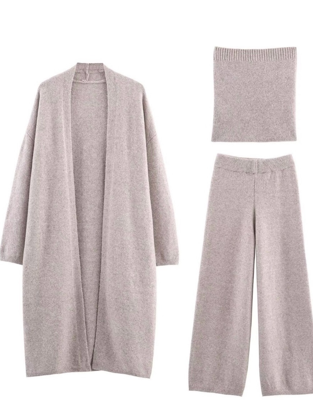 Cozy 3-Piece Knit Cardigan Set